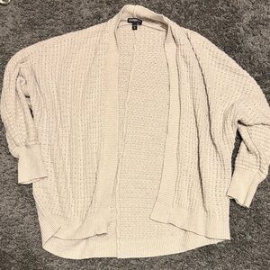 Express Ivory Textured Cardigan
